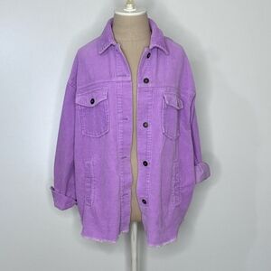 Zara Purple Bomber Jacket Oversized Relaxed Fit